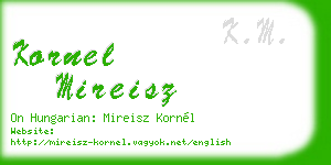 kornel mireisz business card
